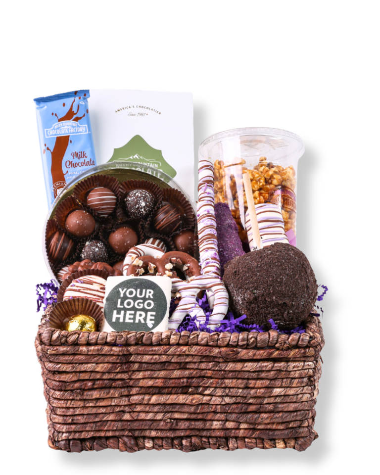 Purple Ribbon Gift Bakset (Corporate Gift)